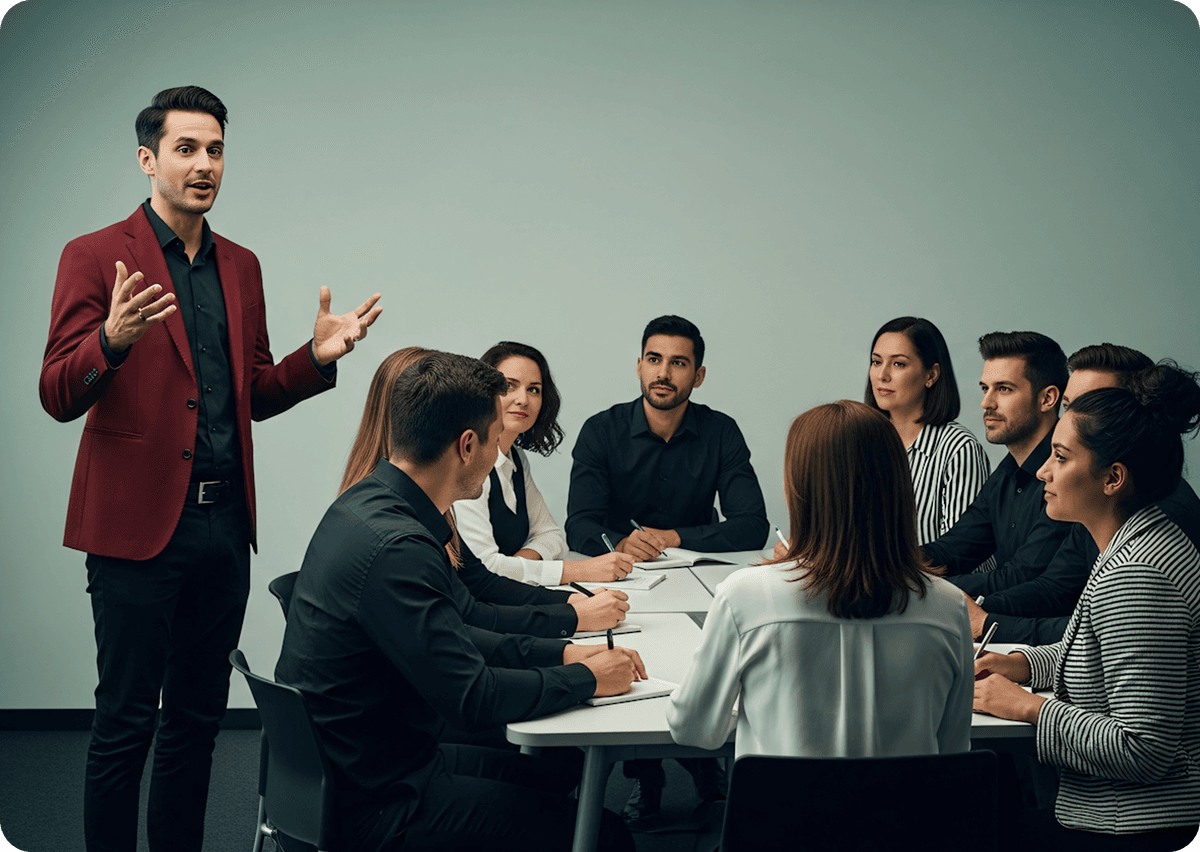 Professionals in a meeting