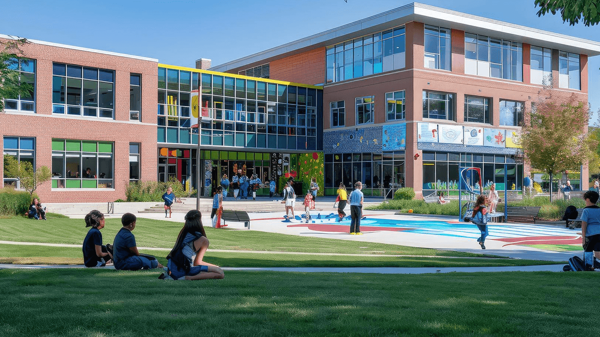 Modern school campus
